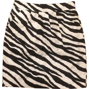 Banana Republic Miranda Skirt Black/White Sz 8